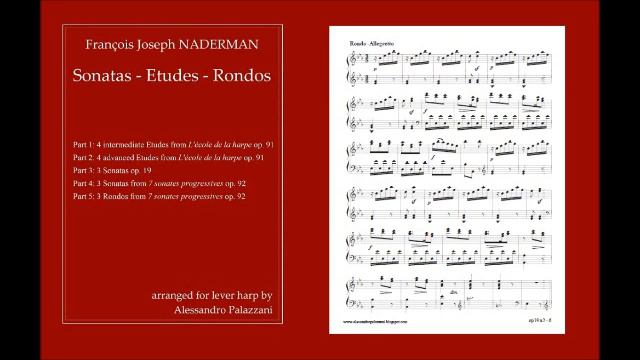 Naderman: 3 Sonatas op.19 arranged for lever harp смотреть онлайн