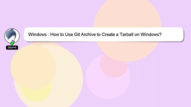 Windows : How to Use Git Archive to Create a Tarball on Windows? смотреть онлайн