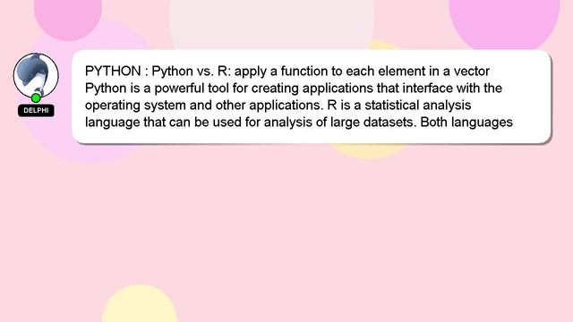 PYTHON : Python vs. R: apply a function to each element in a vector смотреть онлайн