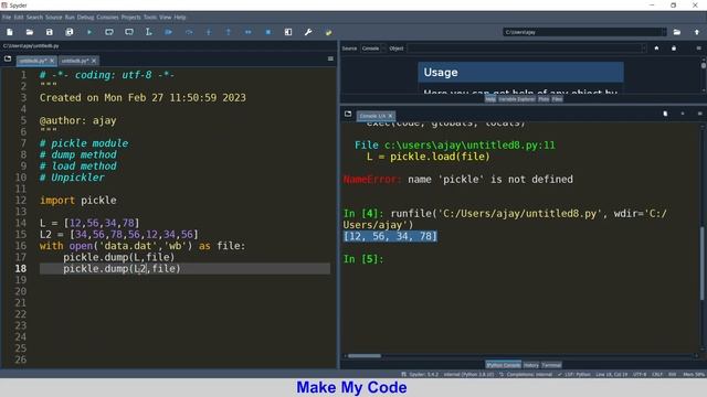 Pickle module in Python #61 смотреть онлайн