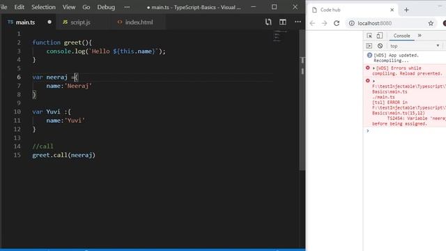 Typescript Refresher | this keyword смотреть онлайн