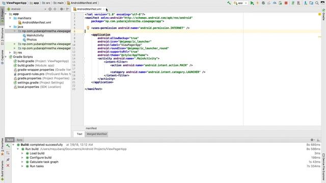 01- Project Setup (View Pager with Kotlin) смотреть онлайн