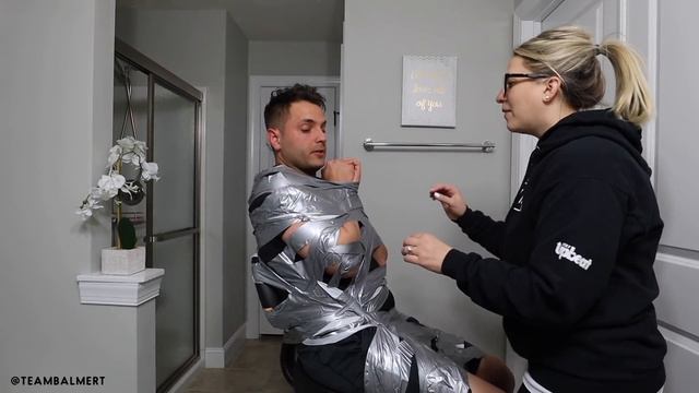 DUCK TAPE CHALLENGE PRANK! *He Freaked Out* смотреть онлайн