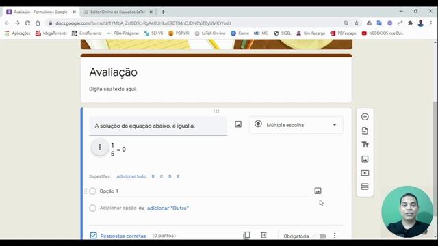 Expressões matemáticas no Google Formulário usando o LaTex. смотреть онлайн