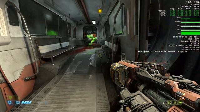 DOOM ETERNAL | HP OMEN 15 | RTX 2060 R7 4800h | NIGHTMARE Walktrough FPS TEST смотреть онлайн