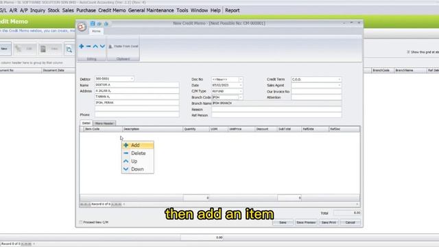 (ENG) AutoCount - Credit Memo Plugin Tutorial (AutoCount Accounting 2.1) смотреть онлайн