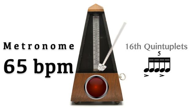Metronome 65 bpm 🎼 16th Quintuplets (3:2 Subdivision) #quintupletswing смотреть онлайн