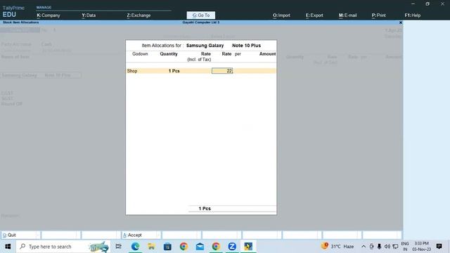 How To Create Sales Voucher in Tally Prime | GIT Education смотреть онлайн