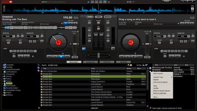 How to make a simple play list in Virtual DJ 7.4 смотреть онлайн