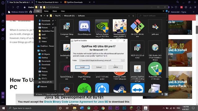 Minecraft optifine 1.17 | DOWNLOAD, INSTALL, & FIX .JAR FILE смотреть онлайн
