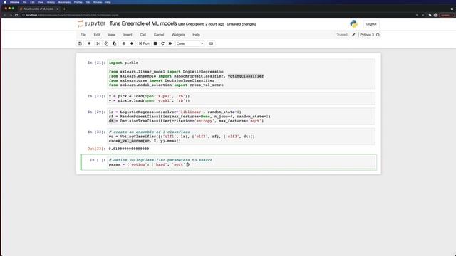 Hyperparameter tuning for Ensemble of ML models (Simple Python Example) смотреть онлайн
