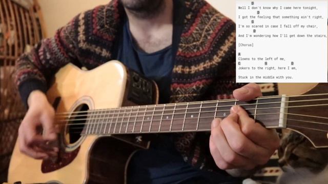 Stealers Wheel-Stuck In The Middle With You Guitar Lesson For Beginners