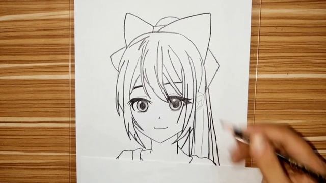 Anime Girl Drawing Tutorial For beginners || How to draw anime girl || Pencil Drawing смотреть онлайн