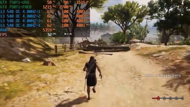 Test Assassin's Creed Odyssey i3 540 OC 4 MHZ + GTX 750Ti смотреть онлайн