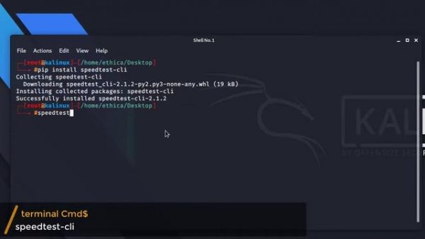 Check Internet Speed using Kali Linux | Speedtest in Kali Linux | Ethica