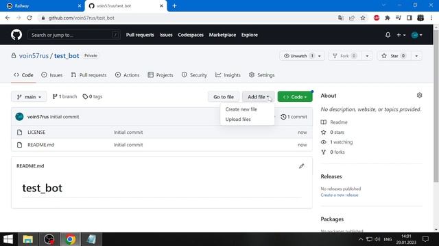 Заливка бота от сборки Python: Telegram Bot на сервер Railway смотреть онлайн