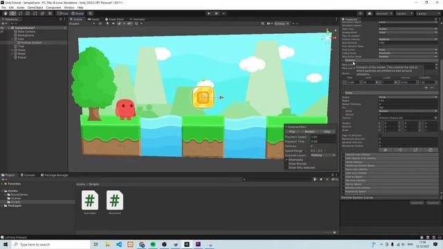 How to trigger particle burst on collision? - Unity Tutorial #6 смотреть онлайн