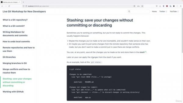 10 - Git Crash Course - 007 Overview of the final e-book chapters