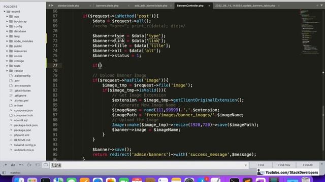 Laravel 9 Tutorial #58 | MultiVendor Ecommerce | Dynamic Fix Banners | Home Page Banners смотреть онлайн