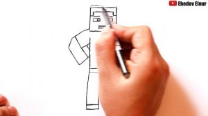 Как нарисовать Стива из игры Майнкрафт | Уроки рисования