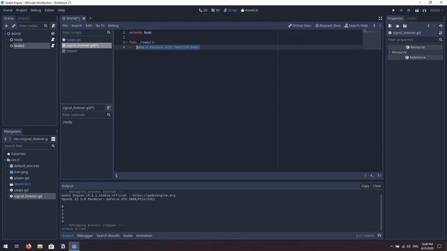 Loops, Signals, get_node & call_deferred in GDScript смотреть онлайн