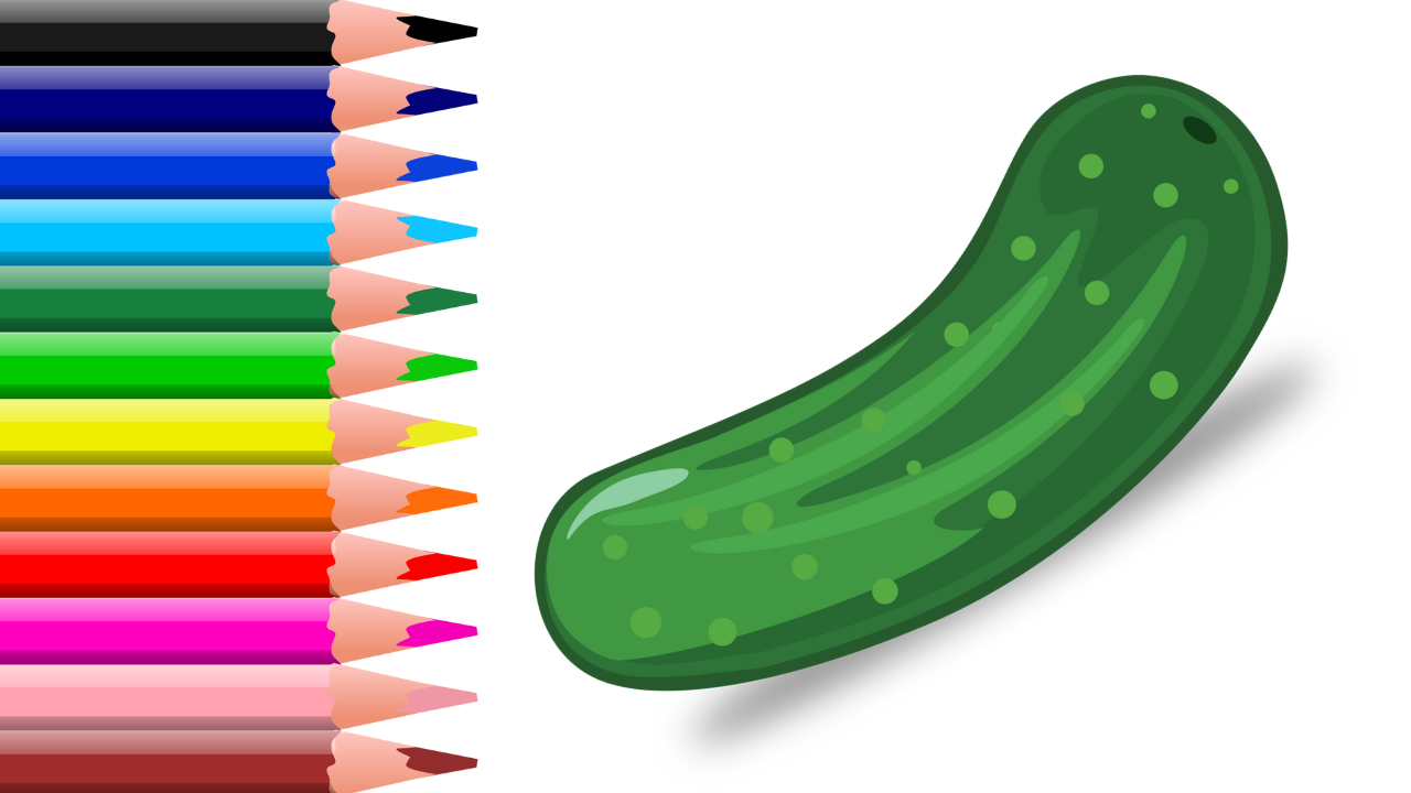 Рисую смешной зеленый огурец смотреть онлайн