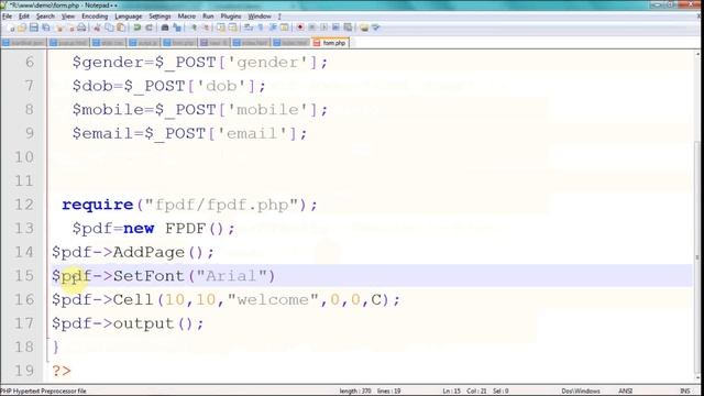 Creating Dynamic PDF in PHP from HTML смотреть онлайн