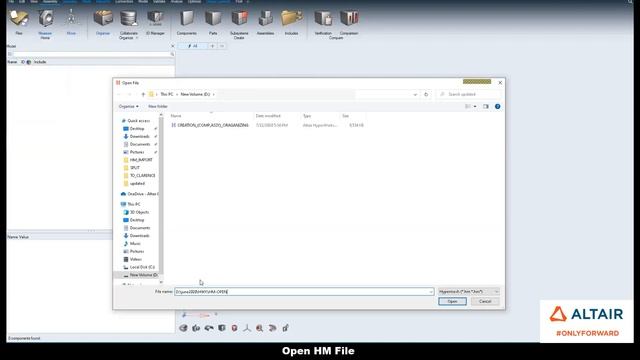 Open File (HM File) in Altair HyperWorks смотреть онлайн