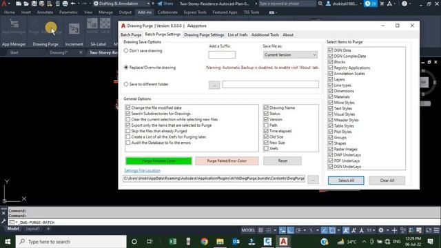 AutoCAD add ins to purge multiple drawings смотреть онлайн