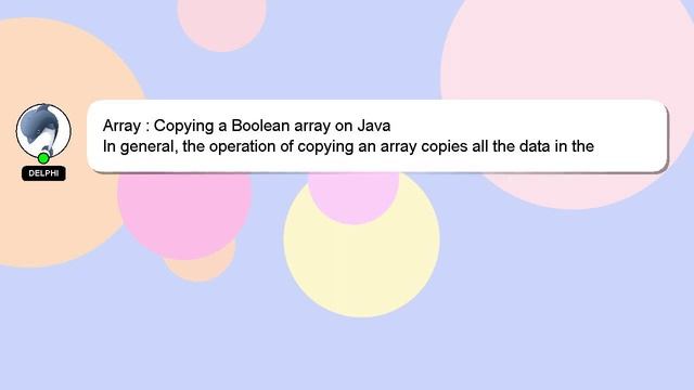 Array : Copying a Boolean array on Java смотреть онлайн