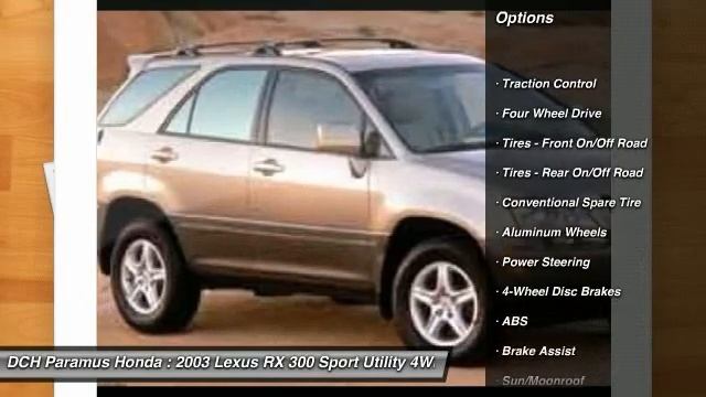 2003 LEXUS RX 300 Paramus, NJ PH50698A