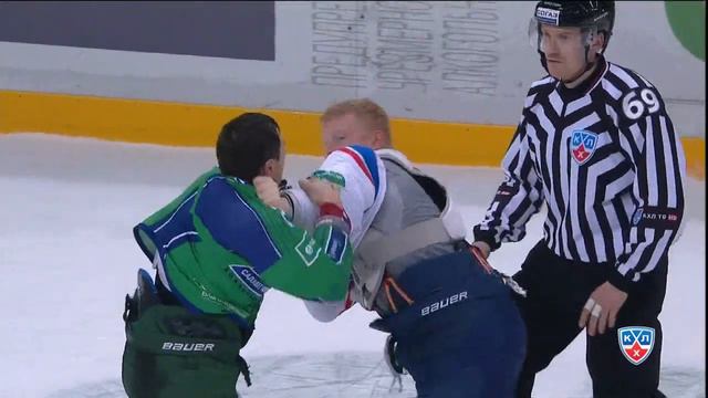 Бой КХЛ: Денис Хлыстов VS Голубев / KHL Fight: Denis Khlystov VS Golubev