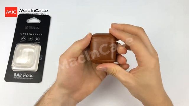 Чехол iCarer Vintage Leather Airpods Protective Case with LED Indicator Hole Brown смотреть онлайн
