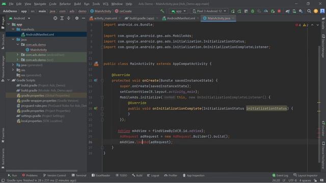 How Implement Admob Banner Ad in Android Studio смотреть онлайн