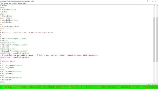 #Variables in Python #Valid and #Invalid Variables смотреть онлайн