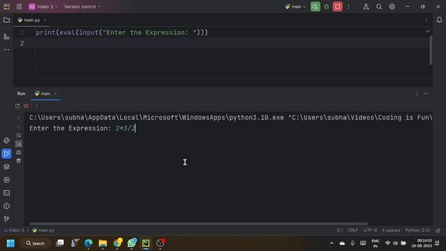 One Line Calculator using Python | Python Tips and Tricks смотреть онлайн