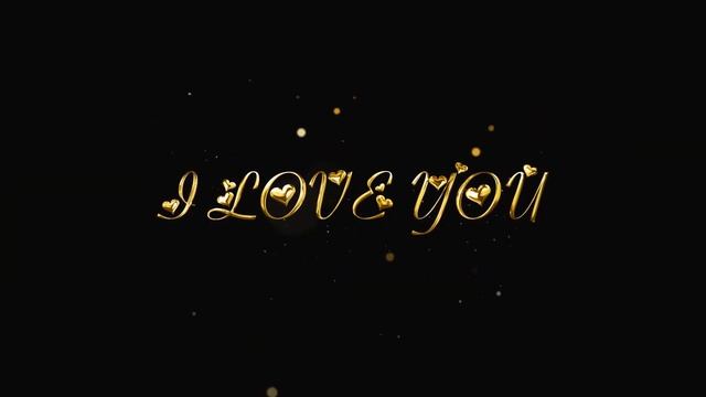 Футаж золотые буквы I love you заставка для видео монтажа Романтика Love story hd смотреть онлайн