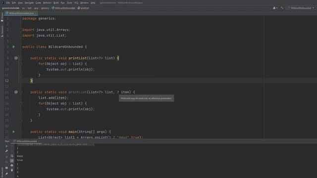 #7. Unbounded Wildcard Character In Generics | Generics In Java| смотреть онлайн