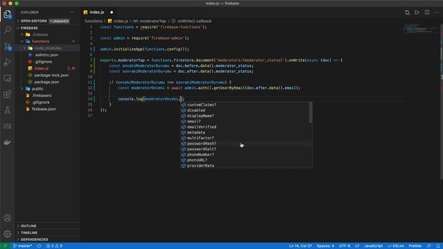 Firebase Cloud Functions Ders 3: Firestore Tetikleyici ve Kullanıcı Yetkilendirme (Custom Claims) смотреть онлайн