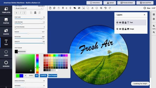 Color Picker - Selecting Custom Colors for Button Designs смотреть онлайн