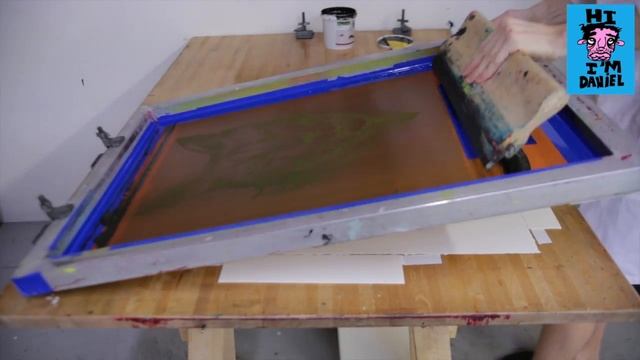 2 Color Screen Print - how to do it with one screen - Hi, I'm Daniel TV смотреть онлайн