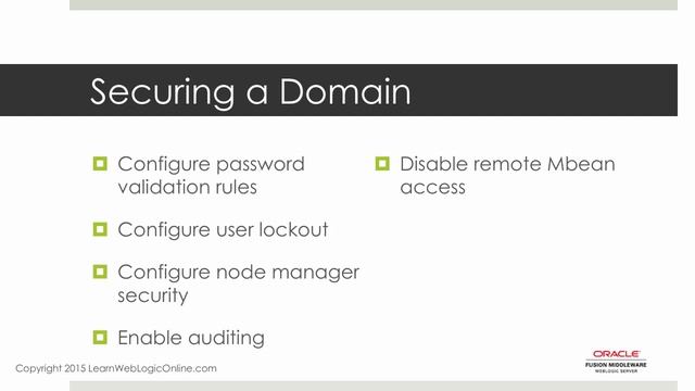 Oracle WebLogic 12c for Administrators 024 WebLogic Security Part 1 смотреть онлайн
