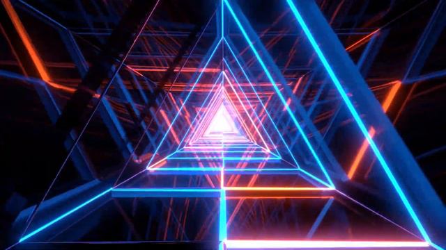 Triangle Corridor Sci-fi Neon Lights Background Screensaver - 1 hour (60 mins) смотреть онлайн