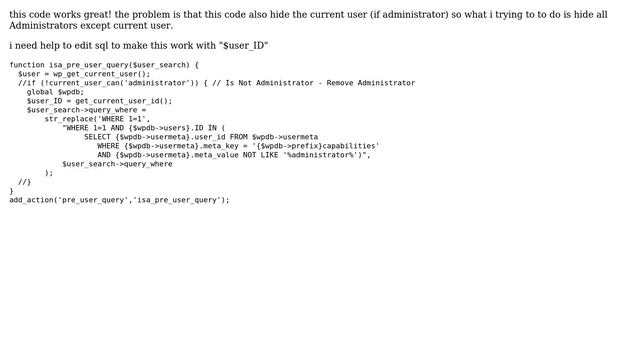 Wordpress: Hide Administrators From User List except current user (administrator) смотреть онлайн