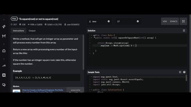To square(root) or not to square(root) - Codewars - 8 Kyu (JAVA) смотреть онлайн