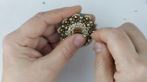 Новая брошь. Как пришить застёжку к броши.(Часть 3/3)