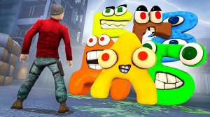 РУССКИЙ АЛФАВИТ ЛОР ОХОТИТСЯ НА НАС! ОПАСНЫЕ МОНСТРЫ ПРОТИВ ЛЮДЕЙ! ВЫЖИТЬ В ГОРОДЕ В Garry`s Mod