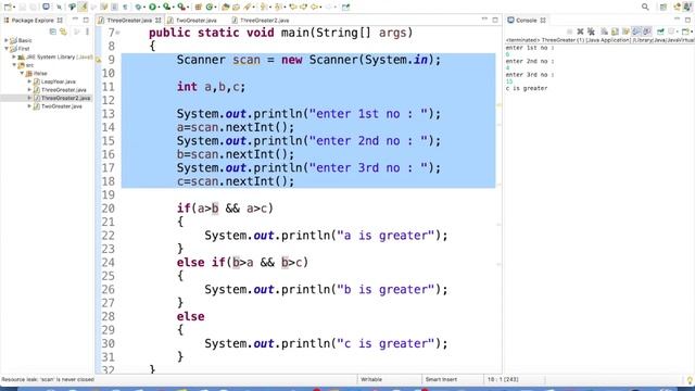 WAP To Find Greater Between Three Numbers in Java | Java Tutorial in Hindi смотреть онлайн