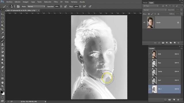 Aclarar las sombras de un retrato en Photoshop con máscaras de luminancia (tutorial) смотреть онлайн