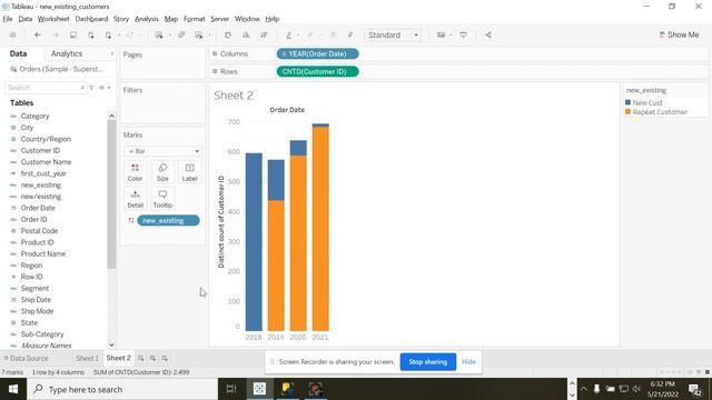 New and Repeat Customers Year Wise [Tableau and SQL] | Data Analytics смотреть онлайн